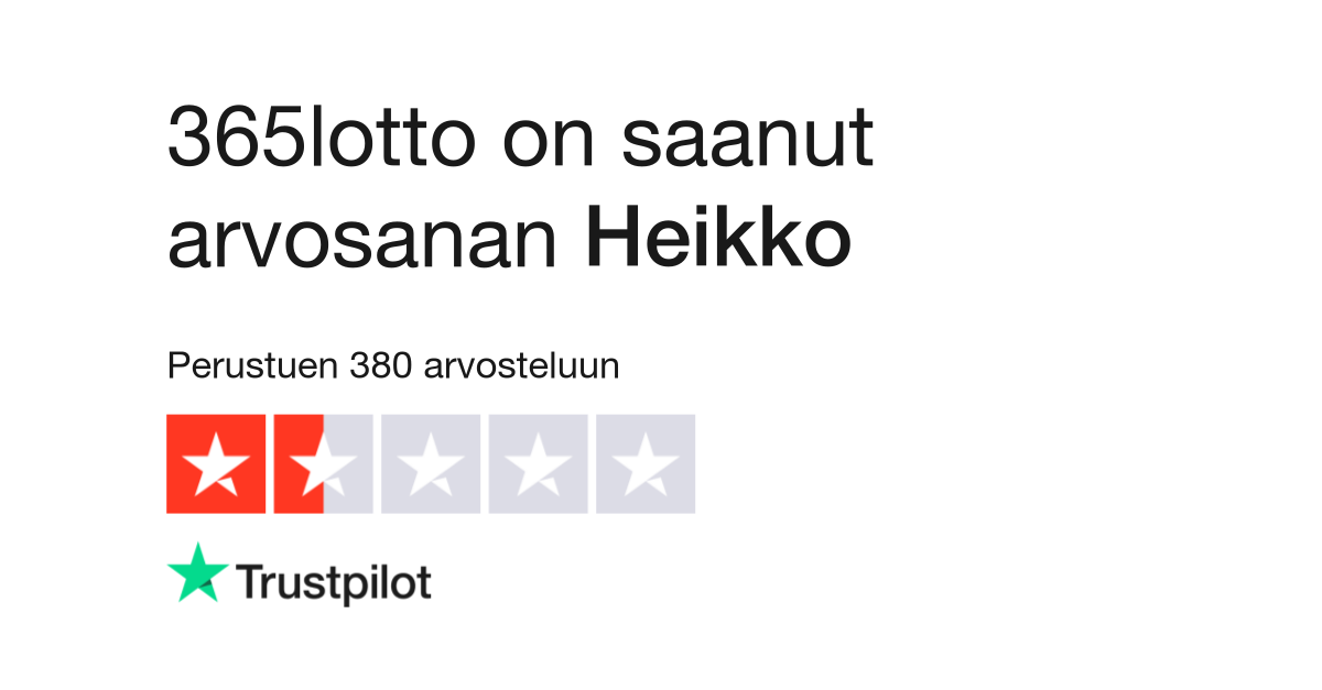 Arvostelut 365lotto | Lue asiakkaiden arvosteluja yrityksestä  