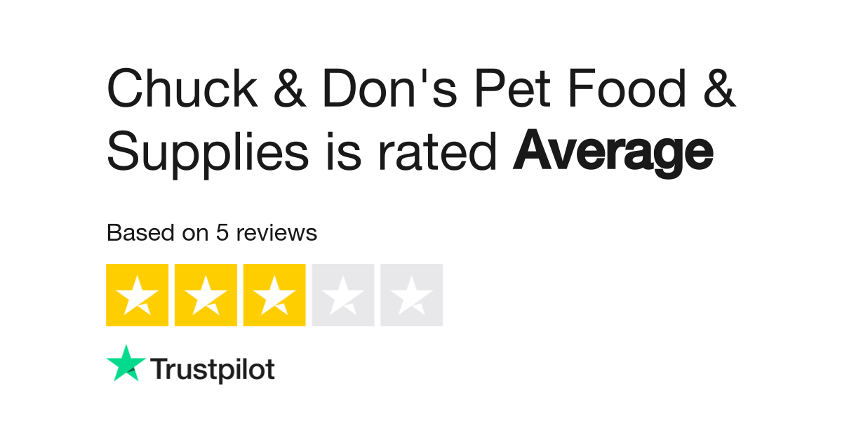 Chuck Don s Pet Food Supplies Reviews Read Customer Service