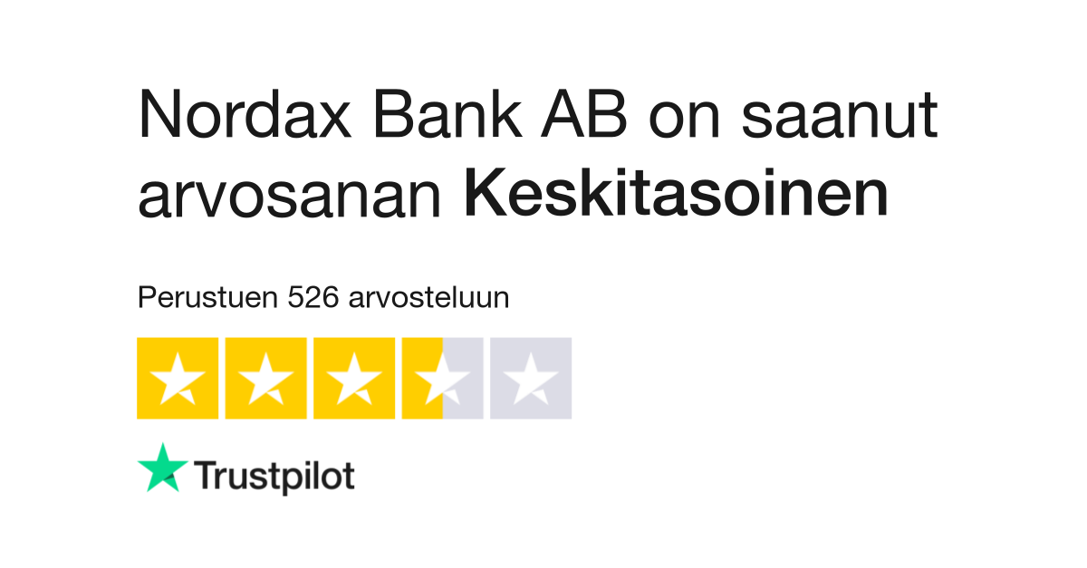 Arvostelut Nordax Bank AB | Lue asiakkaiden arvosteluja yrityksestä www. 