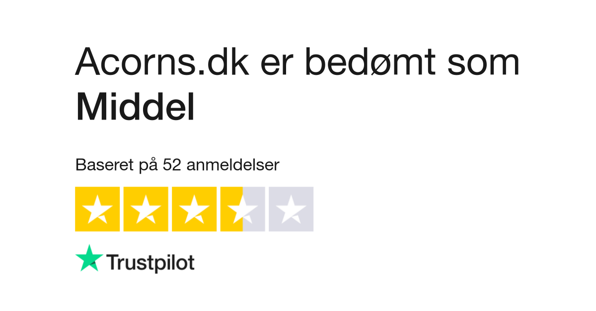 Anmeldelser af Acorns.dk Læs kundernes anmeldelser af acorns.dk