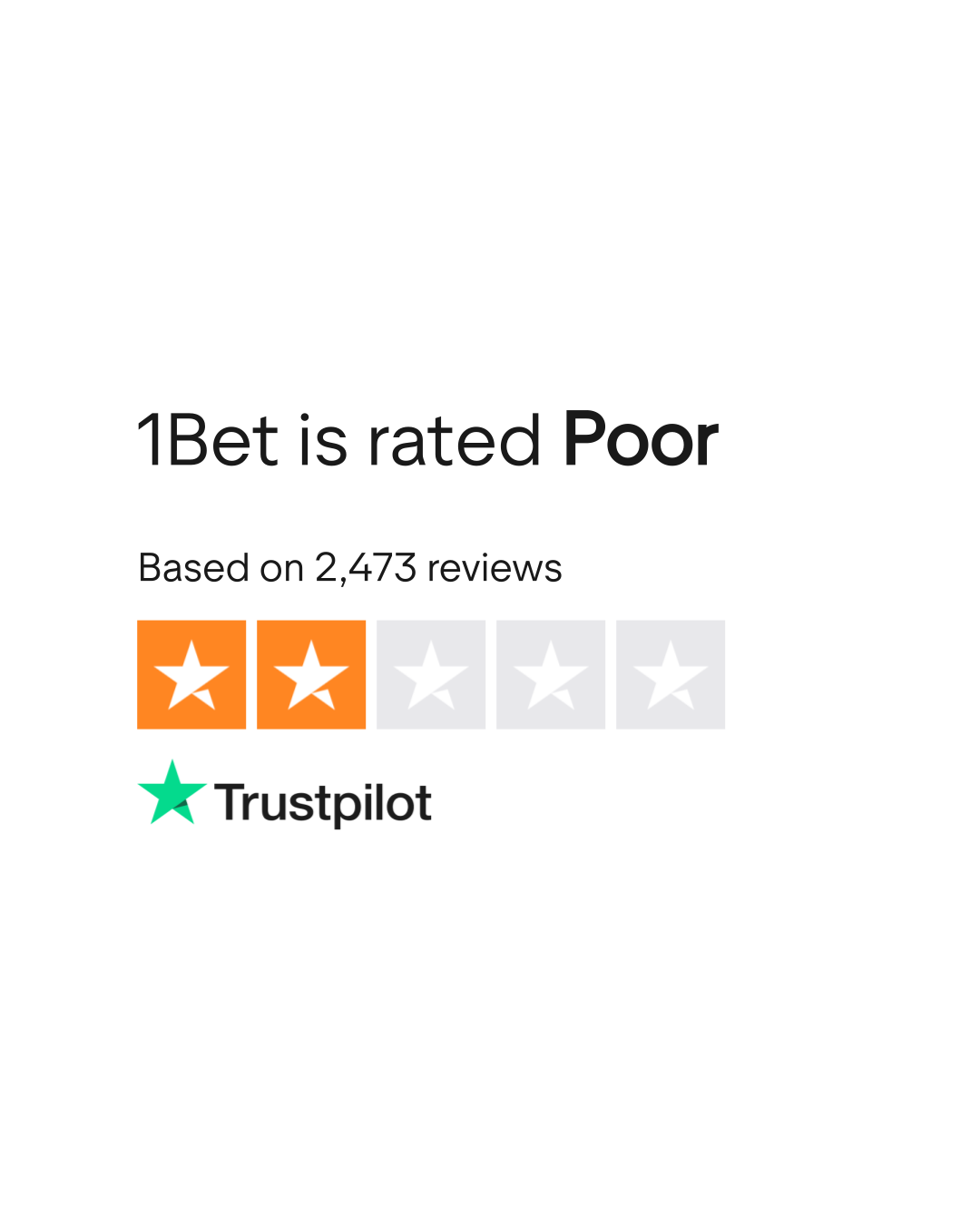 Trustpilot értékelés 1bet casino online-hoz