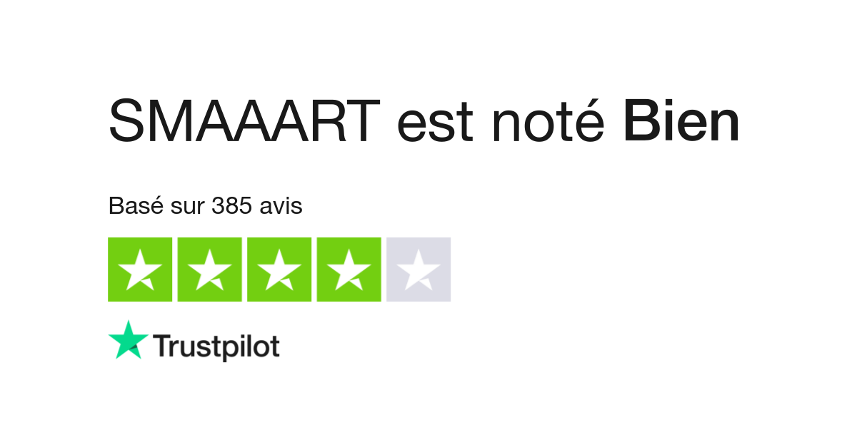 Avis de SMAAART Lisez les avis marchands de www.smaaart.fr