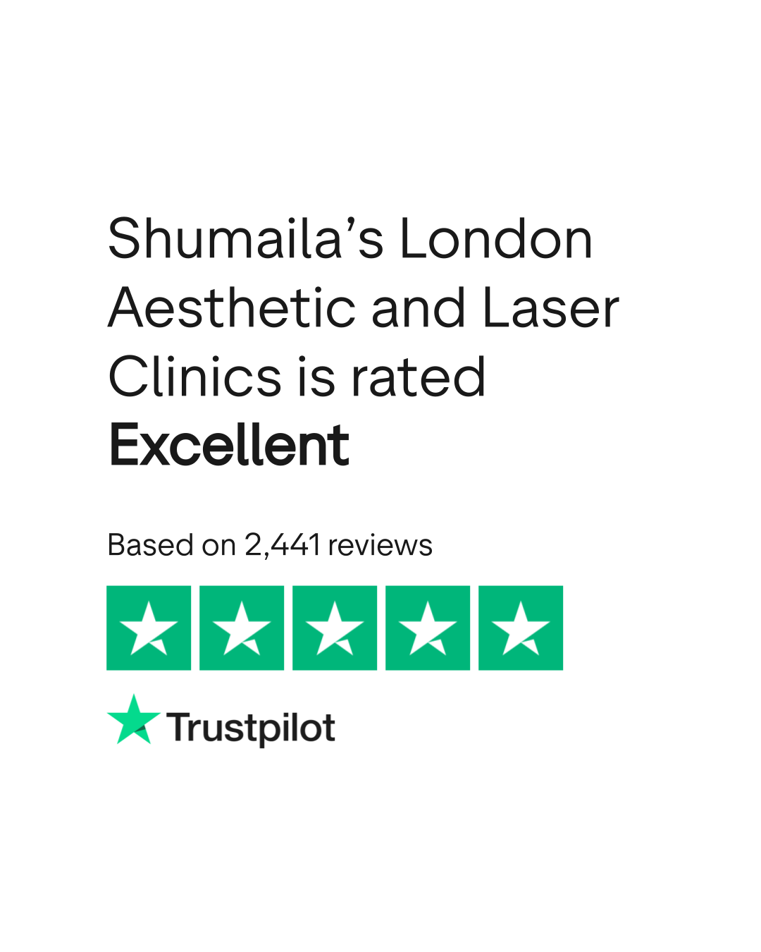 Shumaila’s London Aesthetic and Laser Clinics Reviews Read Customer