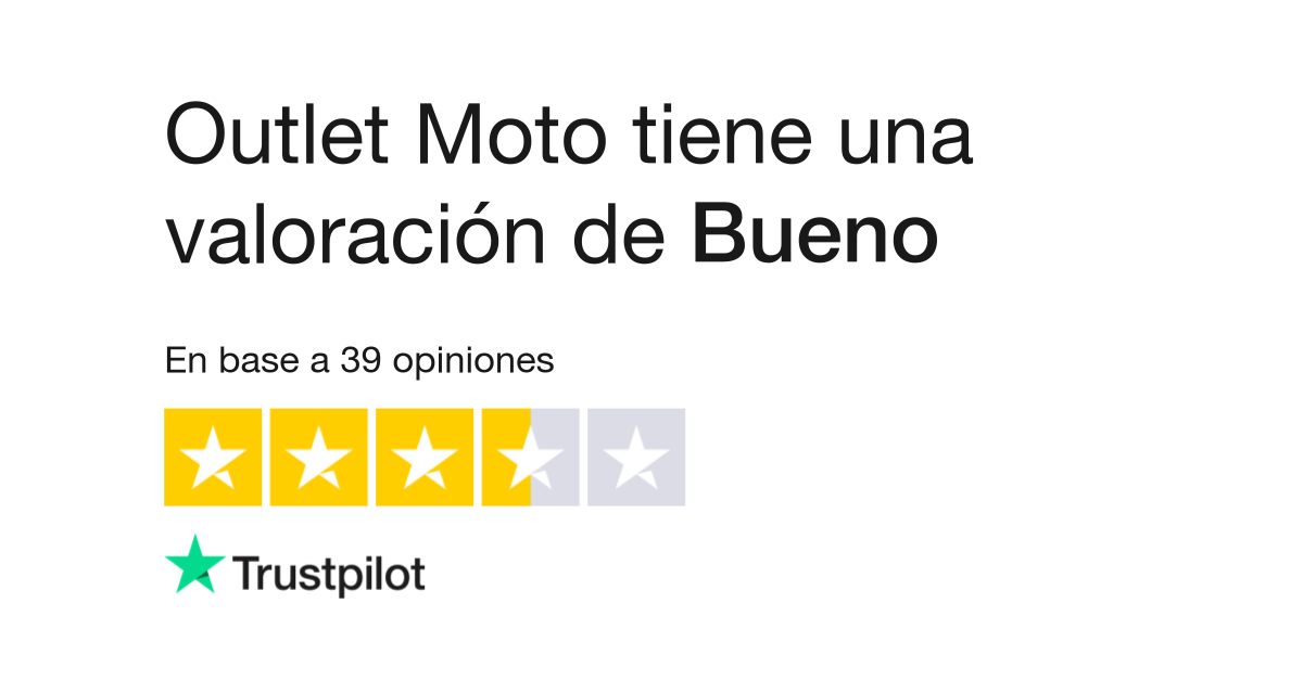 Desgastado rodar Porra Opiniones sobre Outlet Moto | Lee las opiniones sobre el servicio de  outletmoto.com