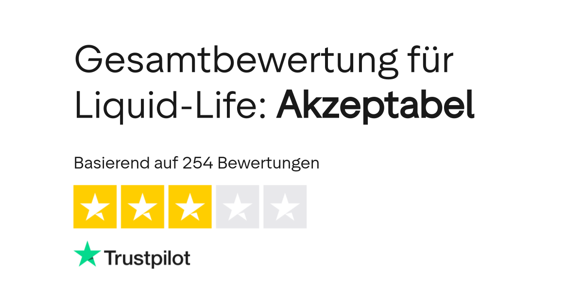 Bewertungen zu LiquidLife Lesen Sie Kundenbewertungen zu liquidlife.de