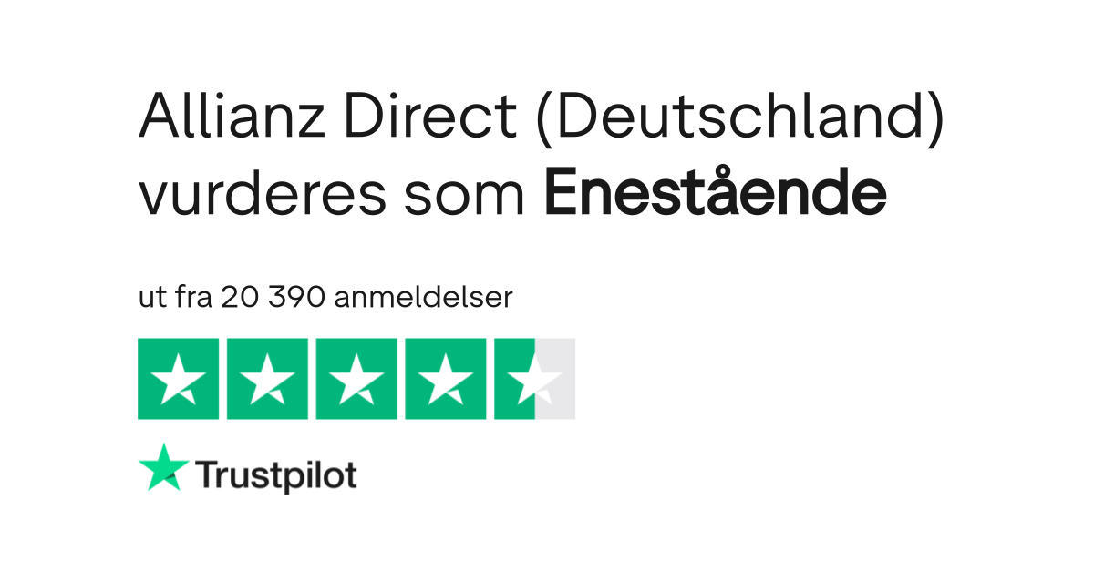 Anmeldelser av Allianz Direct (Deutschland) | Les kundenes anmeldelser av www.allianzdirect.de
