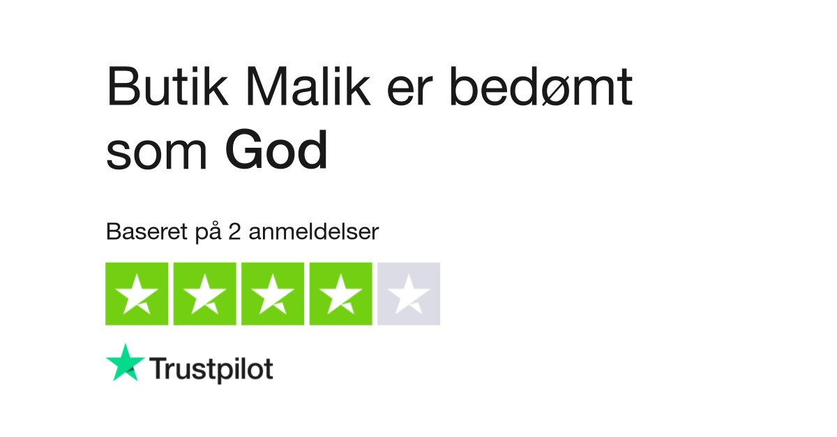 Anmeldelser af Malik | Læs kundernes anmeldelser www.butikmalik.dk