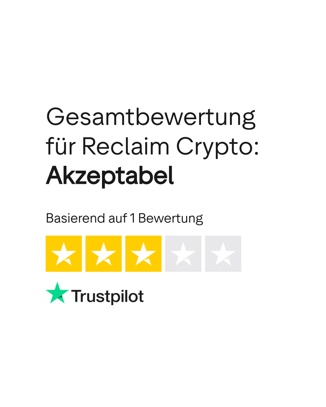 Bewertungen zu Reclaim Crypto | Lesen Sie Kundenbewertungen zu coinfirm.com