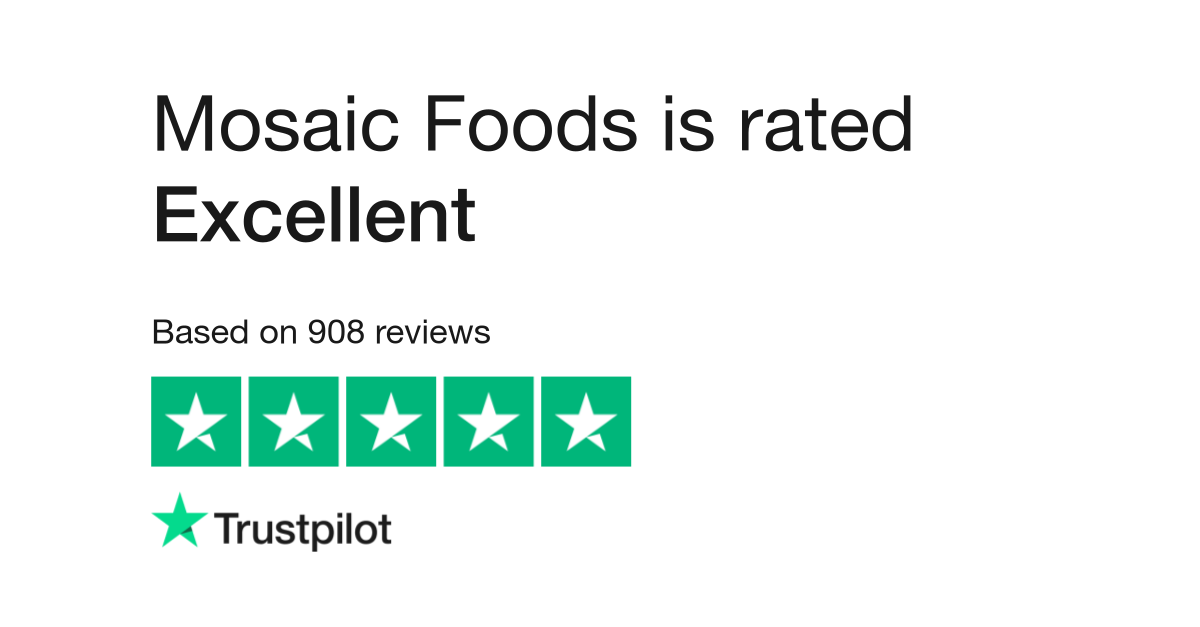 Mosaic Foods Reviews | Read Customer Service Reviews of mosaicfoods.com