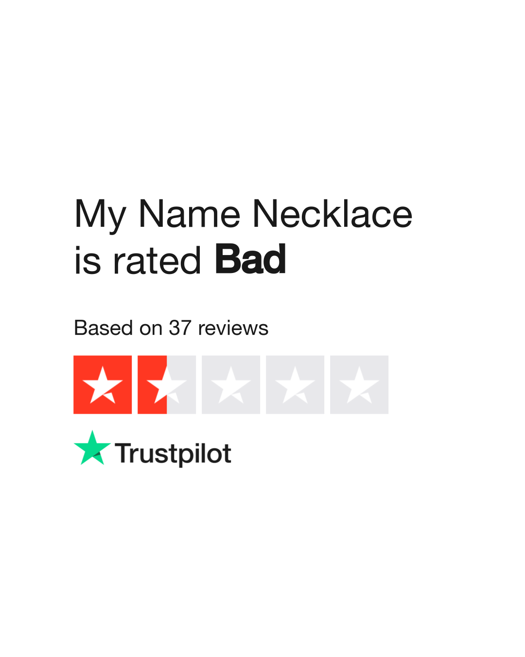 My name store necklace trustpilot