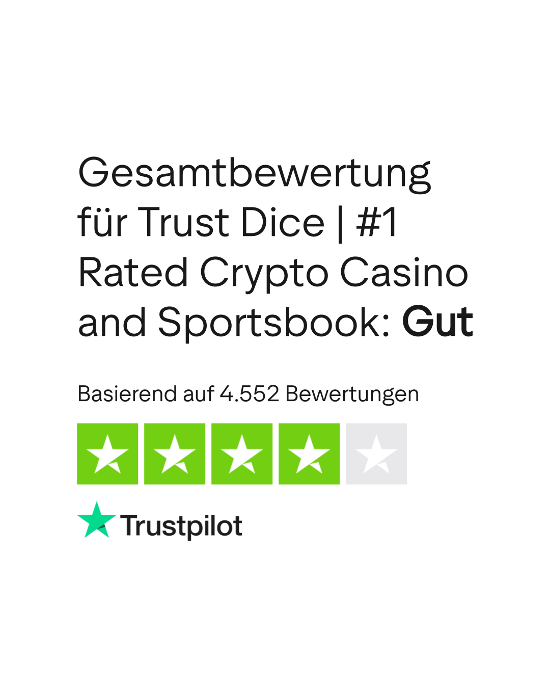 Bewertungen zu Trust Dice | #1 Rated Crypto Casino and Sportsbook | Lesen  Sie Kundenbewertungen zu trustdice.win | 2 von 2