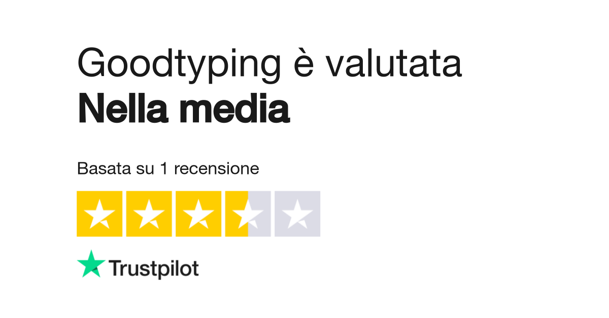 Goodtyping | Leggi le recensioni dei servizi di www.goodtyping.com