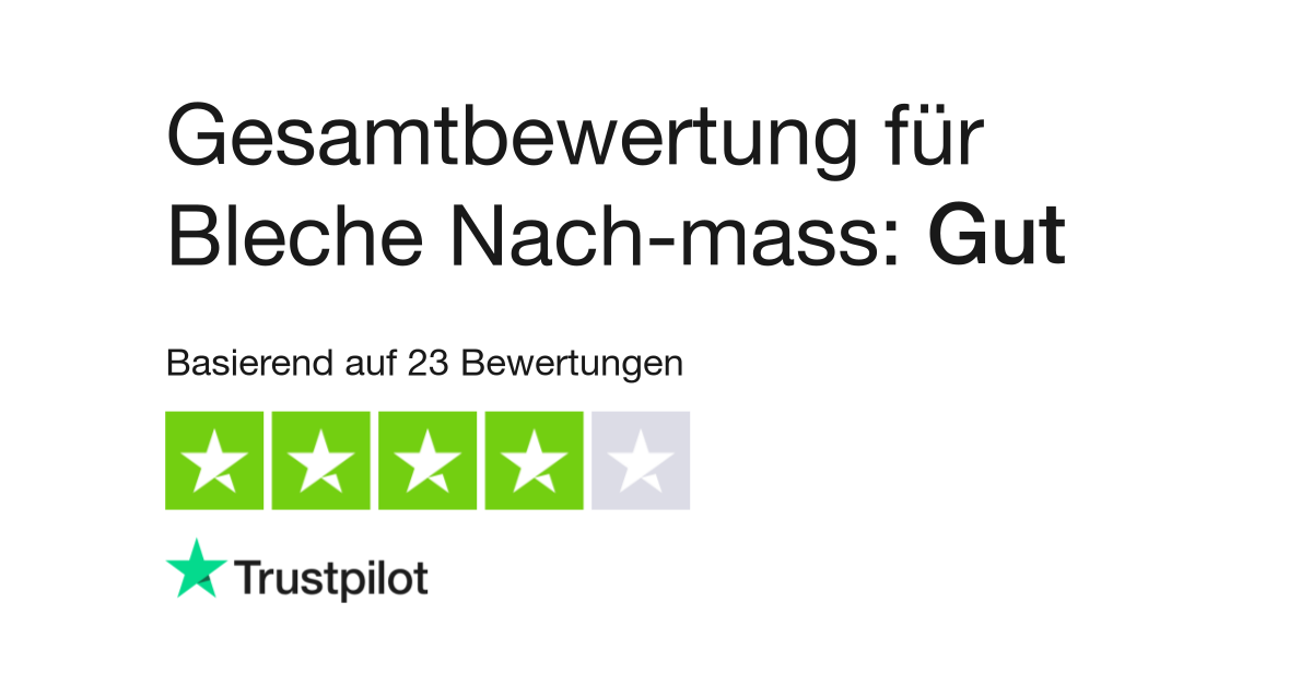Bewertungen zu Bleche Nach-mass  Lesen Sie Kundenbewertungen zu www.bleche -nach-mass.de