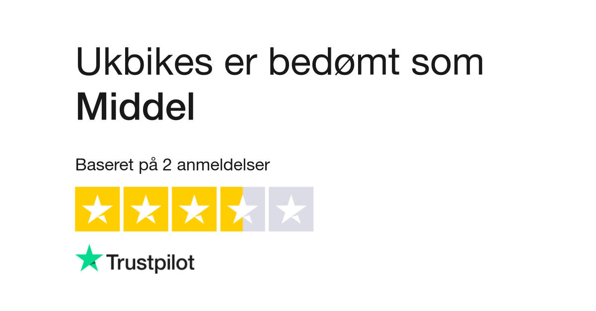 Anmeldelser af Ukbikes Læs kundernes anmeldelser af www.ukbikes.dk