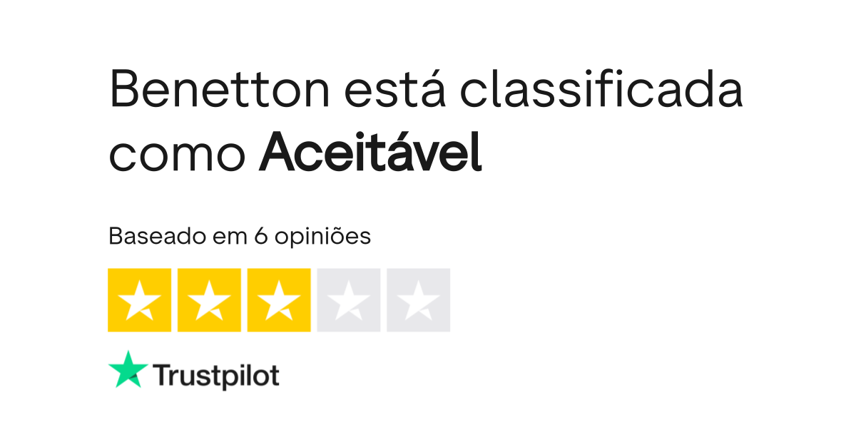 Opiniões sobre Benetton | Leia opiniões sobre o serviço de benetton.pt