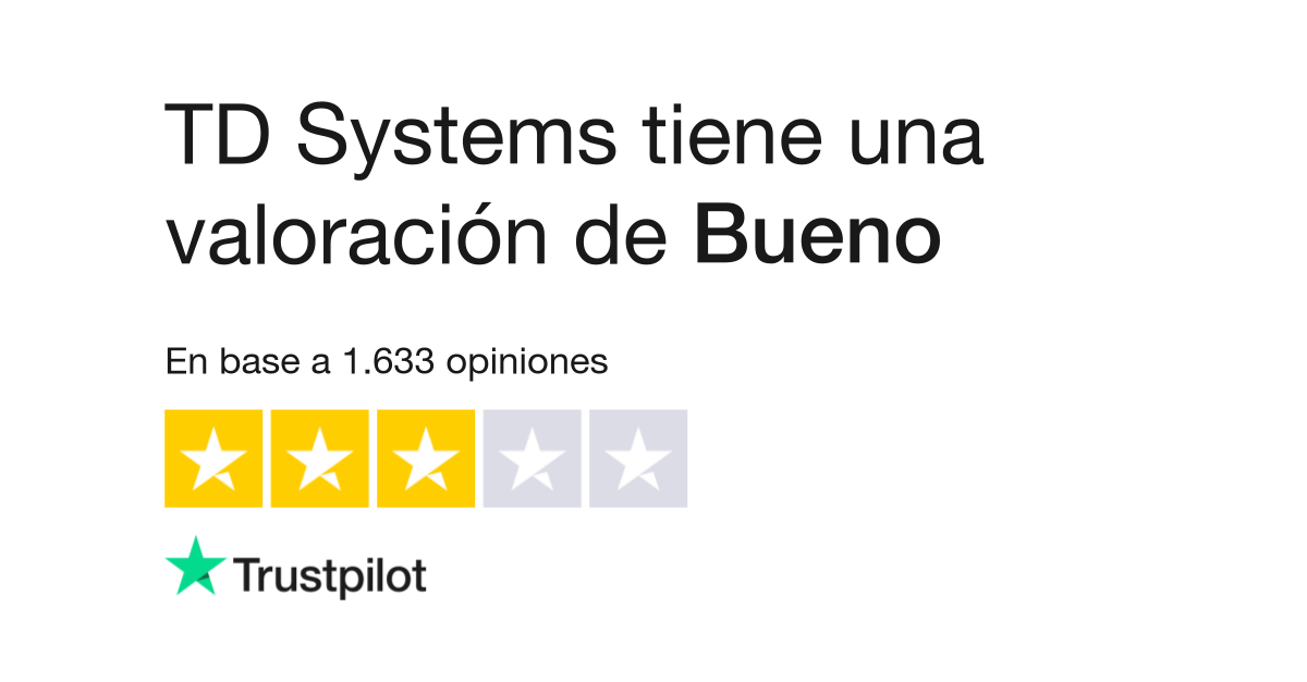 Opiniones sobre TD Systems  Lee las opiniones sobre el servicio de  www.tdsystems.es