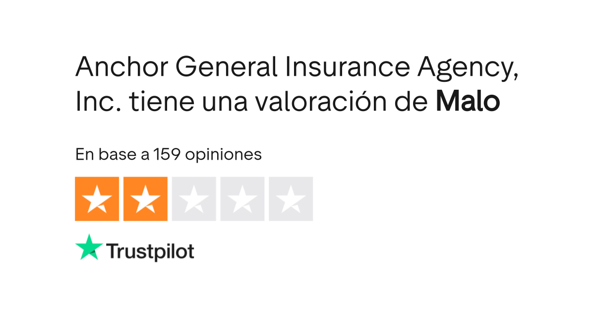 Opiniones sobre Anchor General Insurance Agency, Inc. Lee las