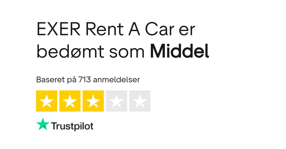 Anmeldelser af EXER Rent A Car Læs kundernes anmeldelser af www.exer.gr