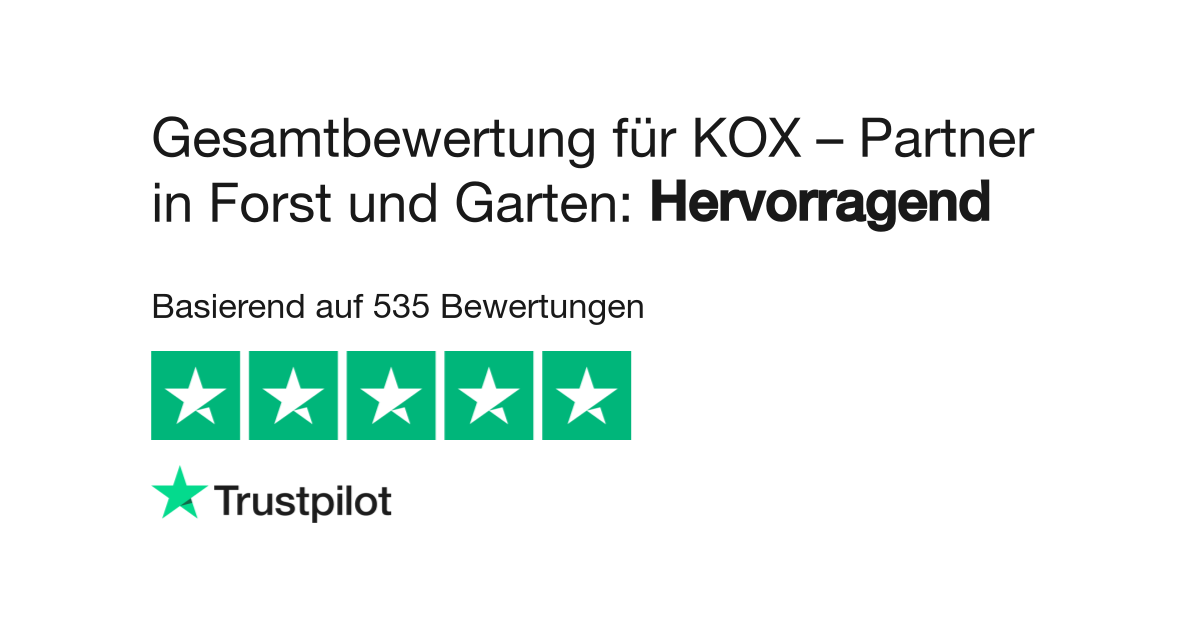 Bewertungen zu KOX Partner in Forst und Garten Lesen Sie