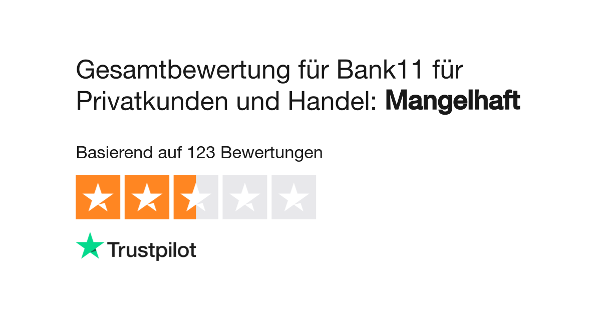 Bewertungen Zu Bank11 Fur Privatkunden Und Handel Lesen Sie Kundenbewertungen Zu Www Bank11 De