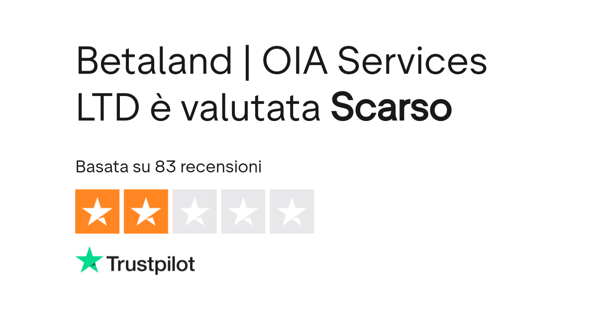 Rating su Trustpilot