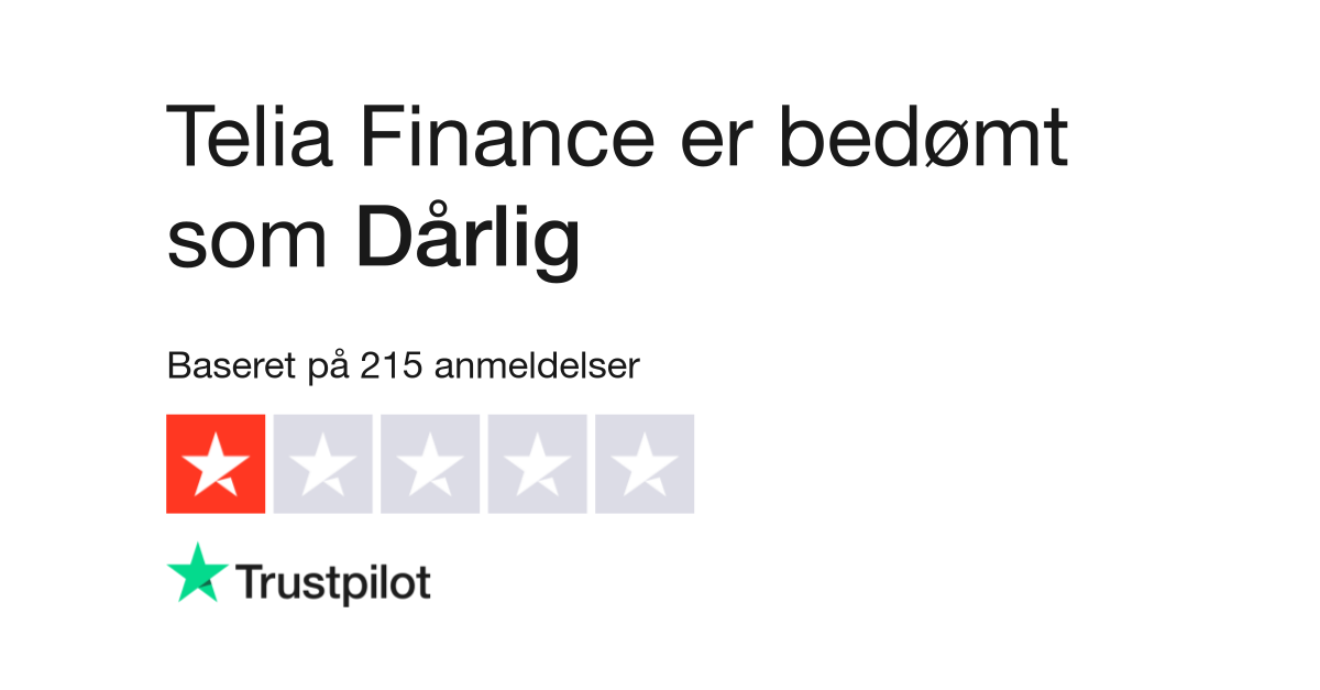 af Telia Finance | kundernes anmeldelser af teliafinance.dk