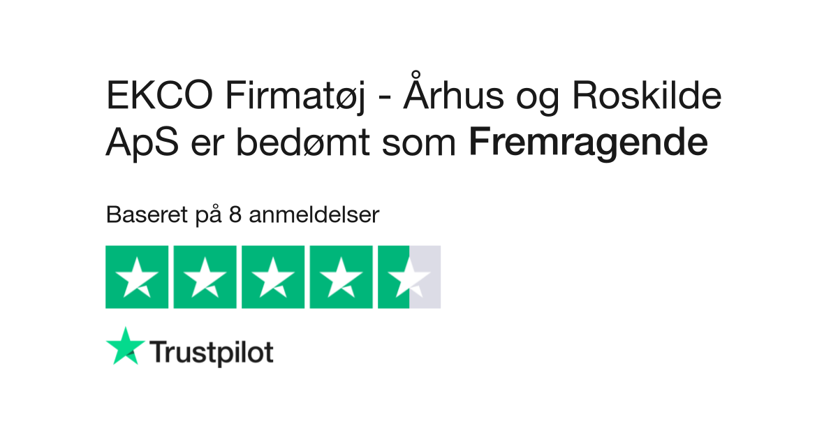 Anmeldelser af Firmatøj - Århus Roskilde ApS | Læs kundernes anmeldelser ekco.dk