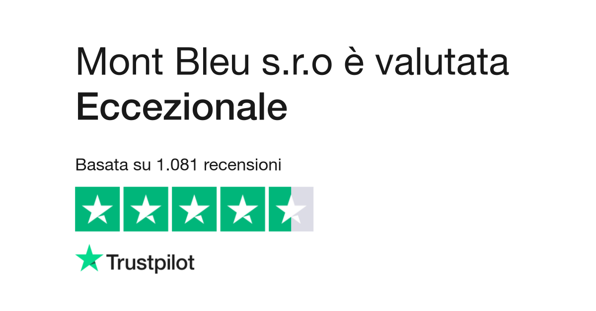 Mont Bleu s.r.o  Leggi le recensioni dei servizi di montbleu.store