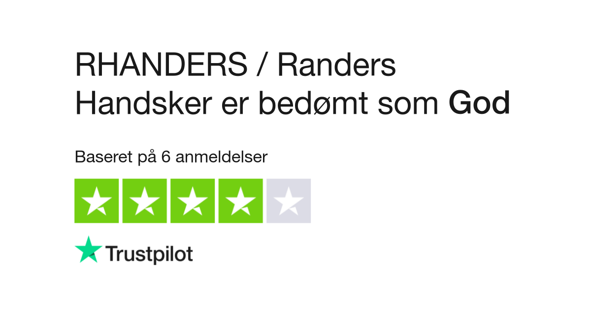 bredde Give Grønne bønner Anmeldelser af RHANDERS / Randers Handsker | Læs kundernes anmeldelser af  rhanders.com