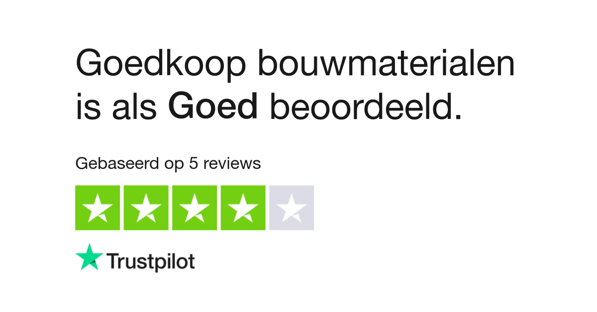 Gebeurt Voorafgaan merk Goedkoop bouwmaterialen reviews | Bekijk consumentenreviews over  ggoedkoop.nl