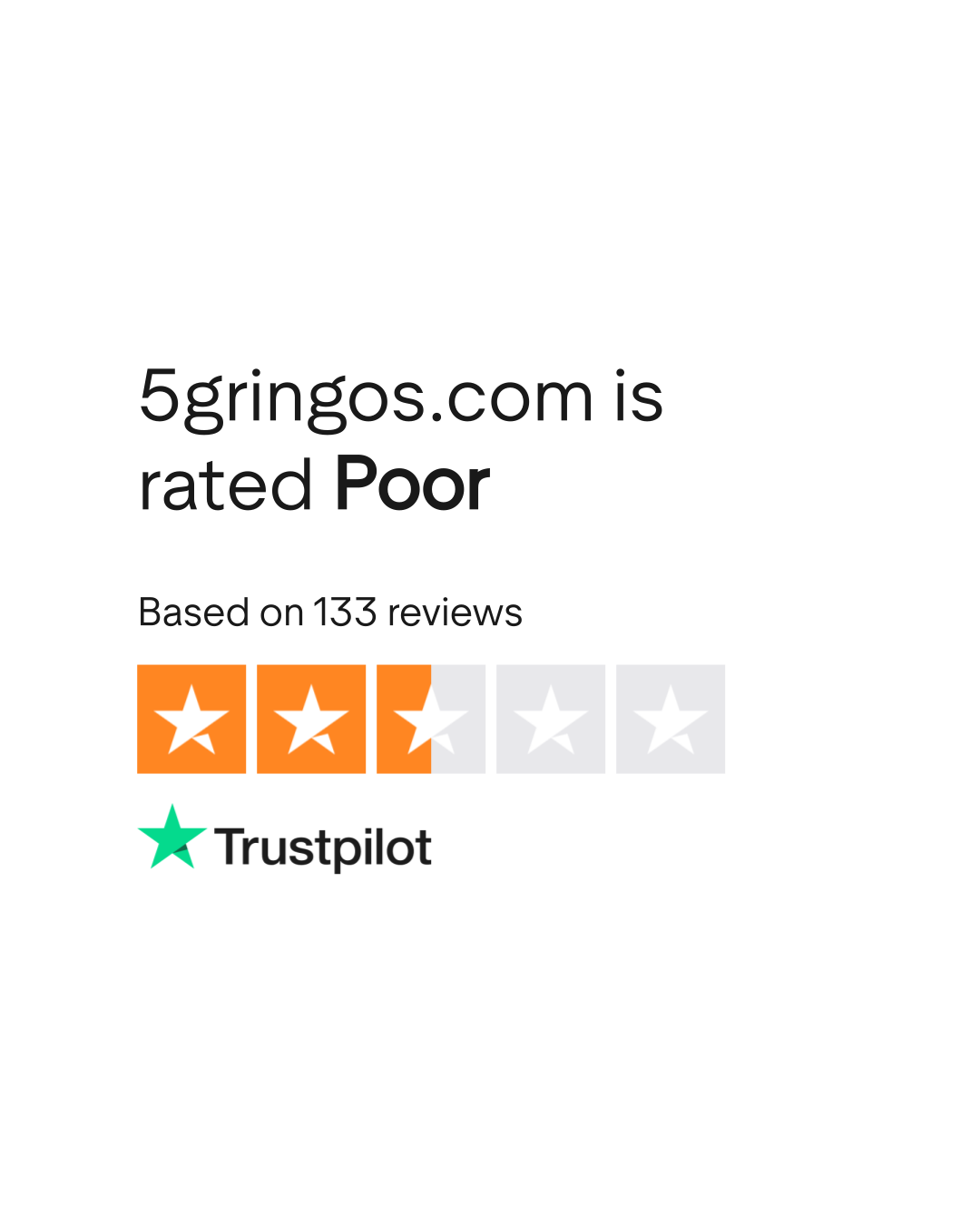 5Gringos Trustpilot Bewertung