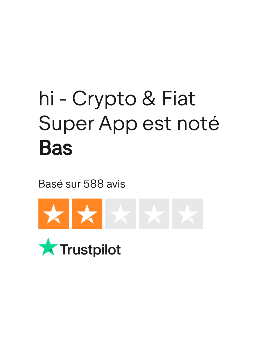 Avis de hi - Crypto & Fiat Super App | Lisez les avis marchands de hi.com