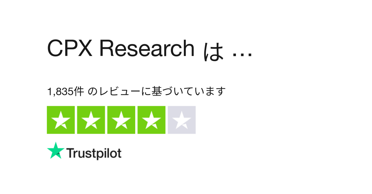 CPX Research のレビュー| cpx-research.com についてカスタマーサービスのレビューをご覧ください