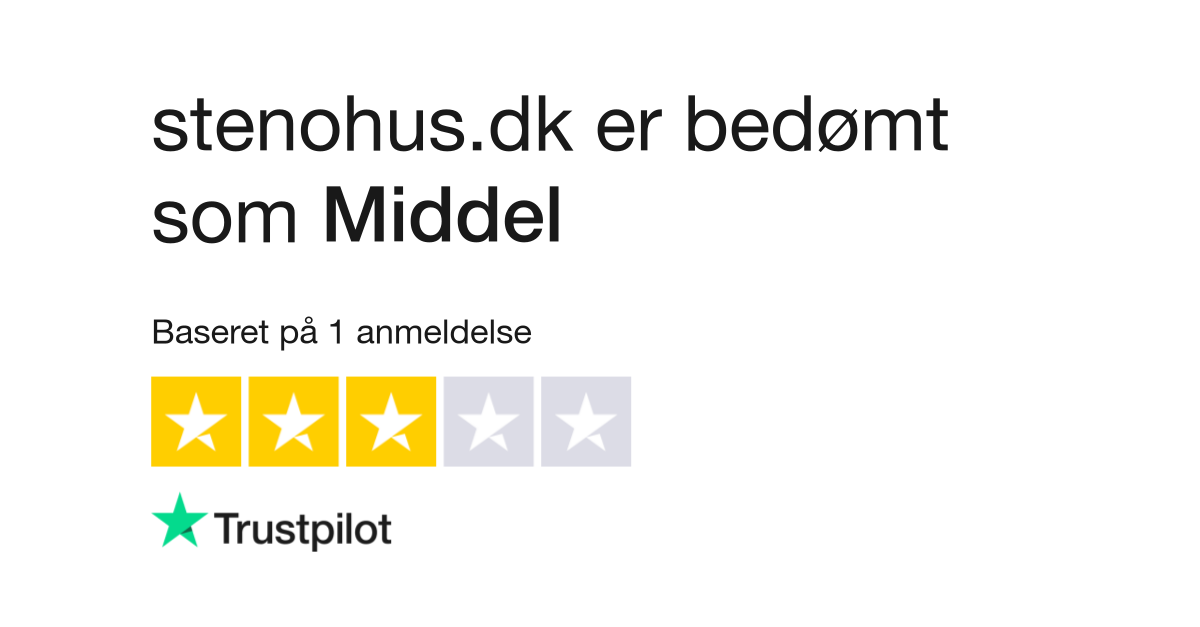 Anmeldelser af | Læs kundernes anmeldelser af stenohus.dk