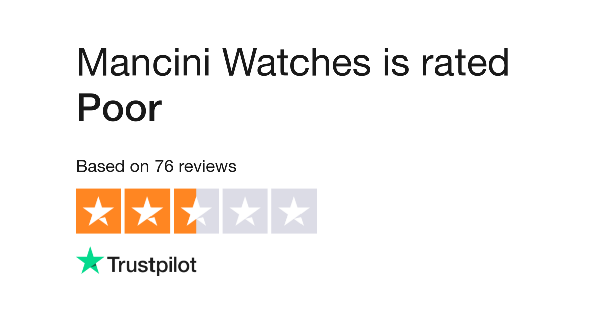 mancini watches reviews read customer service reviews of mancini watches com