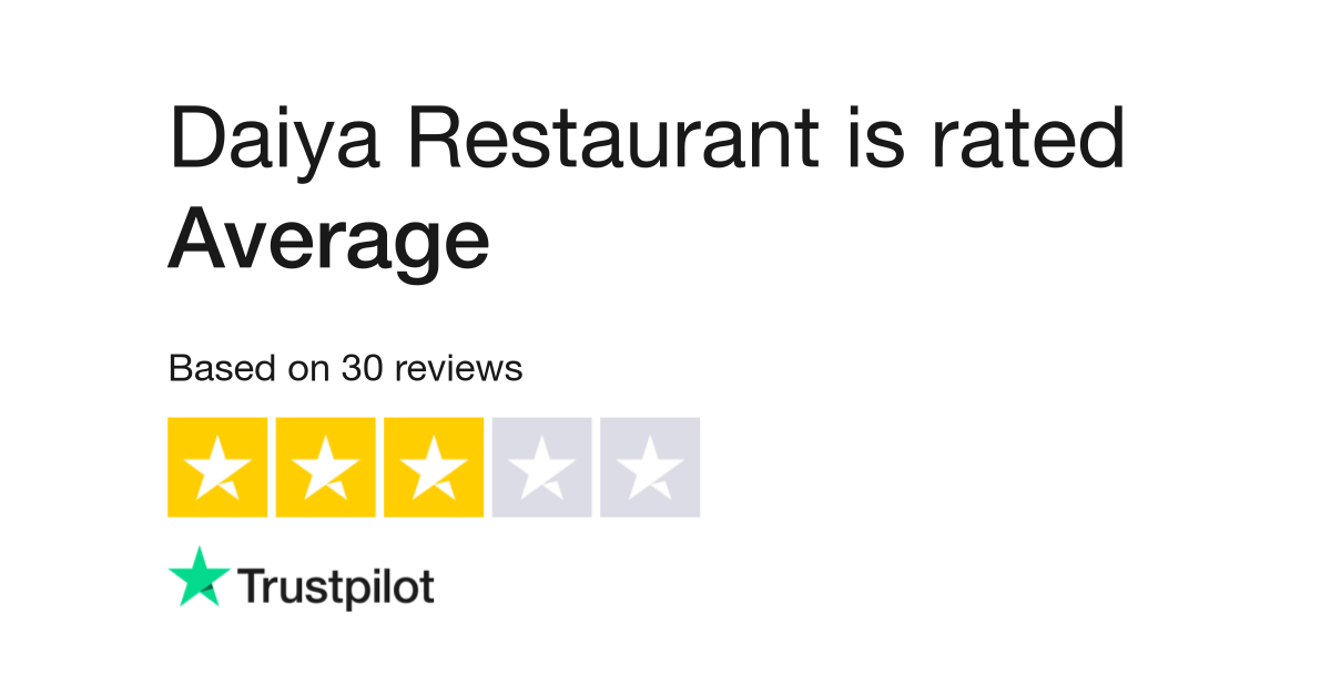 Daiya Restaurant Reviews | Read Customer Service Reviews of ...