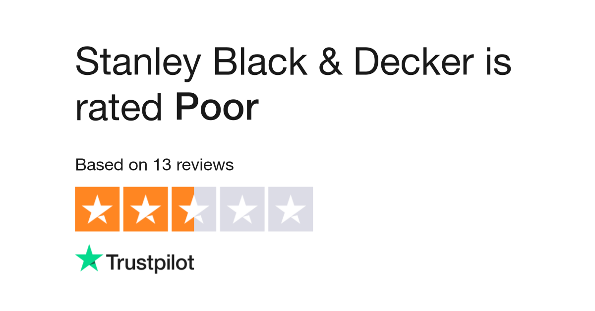 Stanley Black Decker Reviews Read Customer Service Reviews of