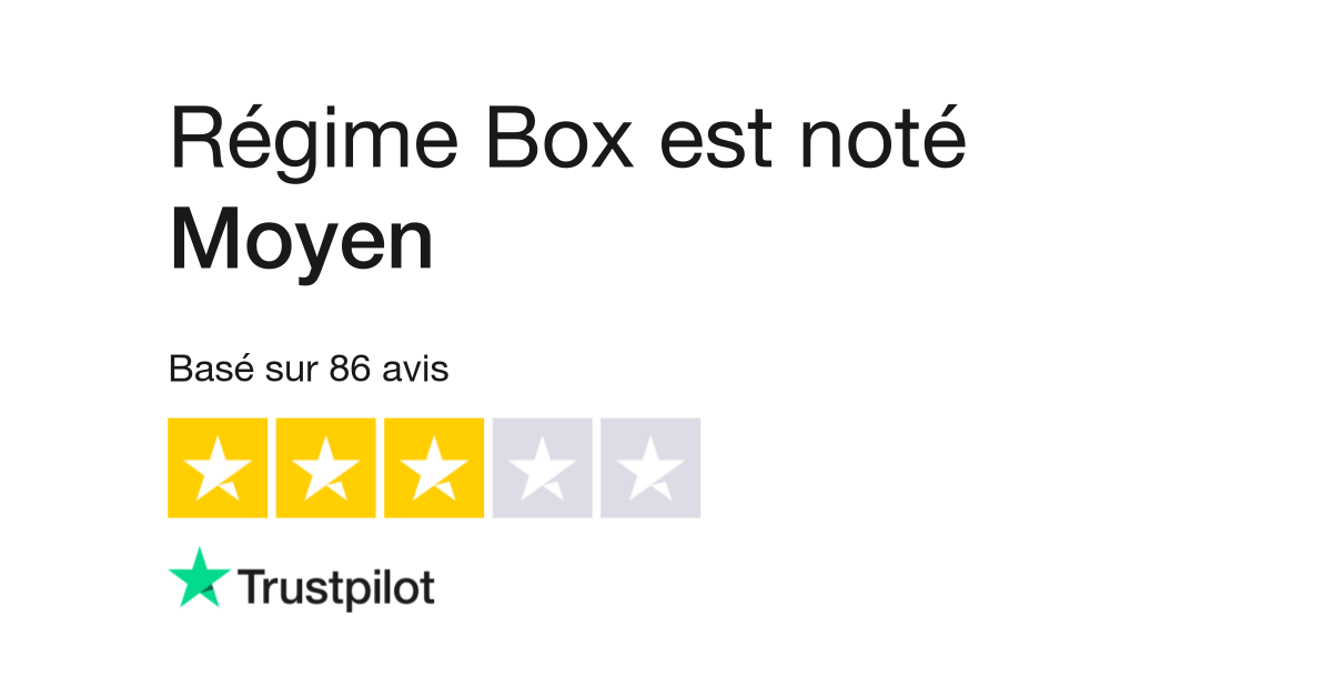Avis de Régime Box  Lisez les avis marchands de regimebox.fr
