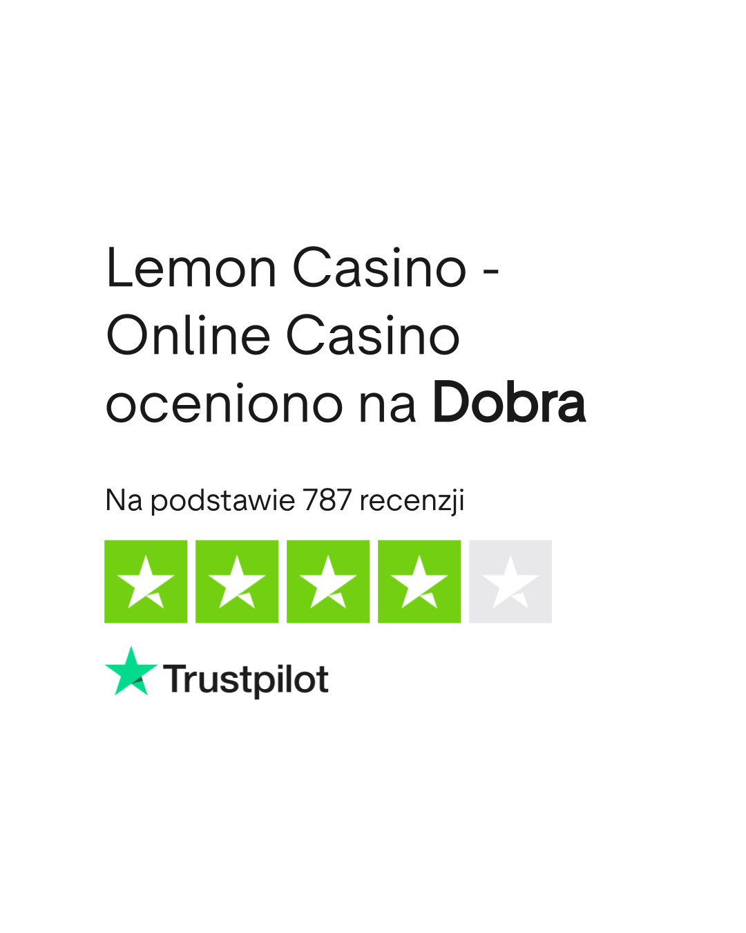Ocena Lemon Casino na Trustpilot