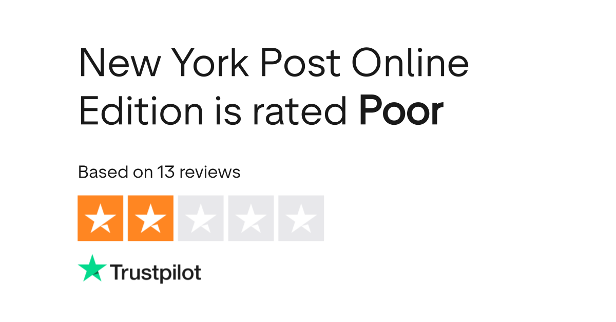 New York Post Online Edition Reviews Read Customer Service Reviews of