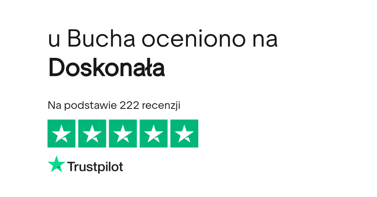 Konopny Buch została oceniona "Doskonała" z 4,8 / 5 na portalu Trustpilot