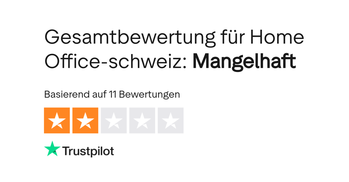 Bewertungen zu Home Officeschweiz Lesen Sie Kundenbewertungen zu