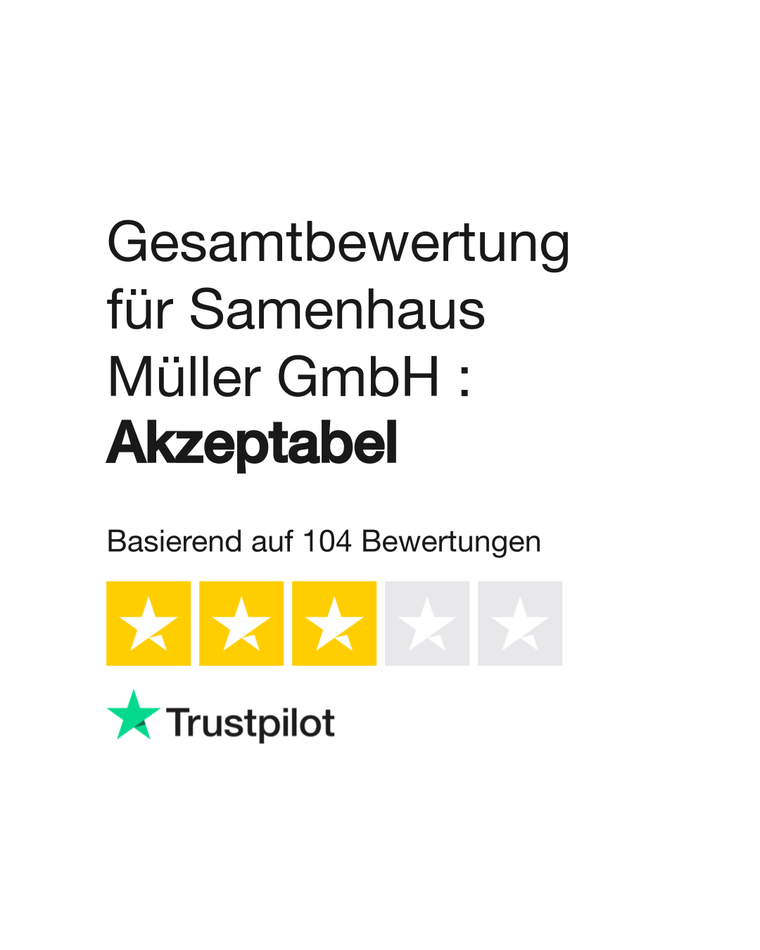 Bewertungen zu Samenhaus Müller GmbH Lesen Sie Kundenbewertungen zu