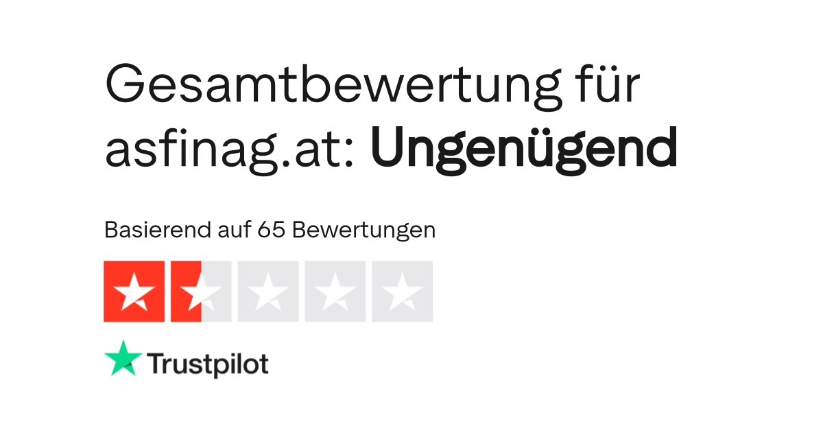 Bewertungen zu ASFIN | Lesen Sie Kundenbewertungen zu asfinag.at