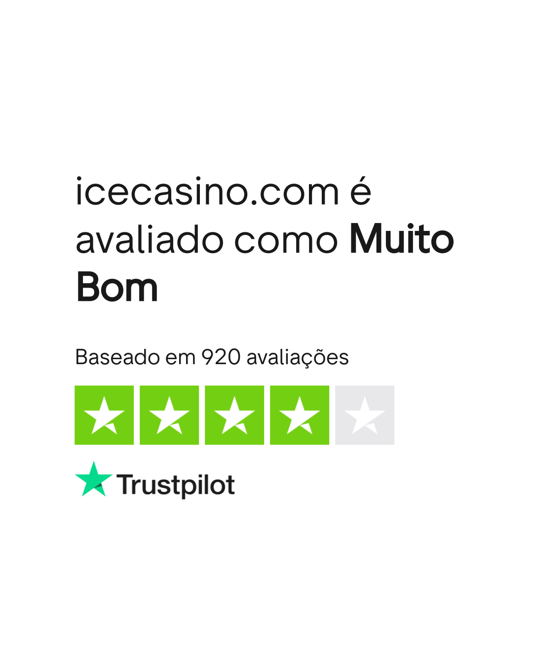 Ocena Ice Casino na Trustpilot