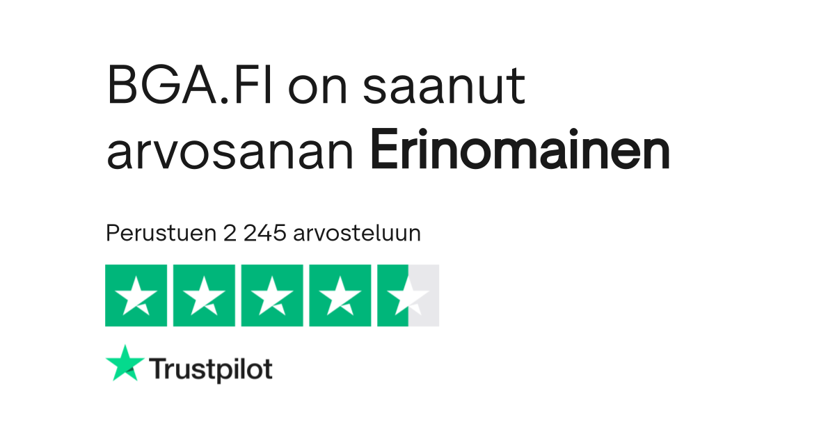 Arvostelut BGA.FI | Lue asiakkaiden arvosteluja yrityksestä bga.fi
