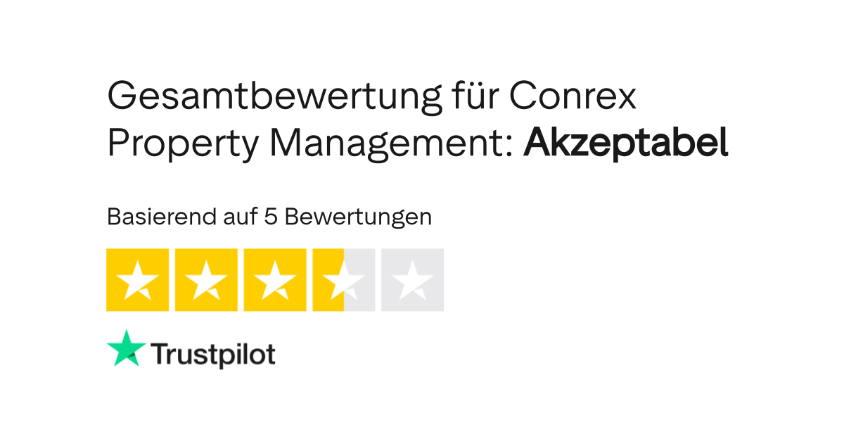 Bewertungen zu Conrex Property Management Lesen Sie Kundenbewertungen