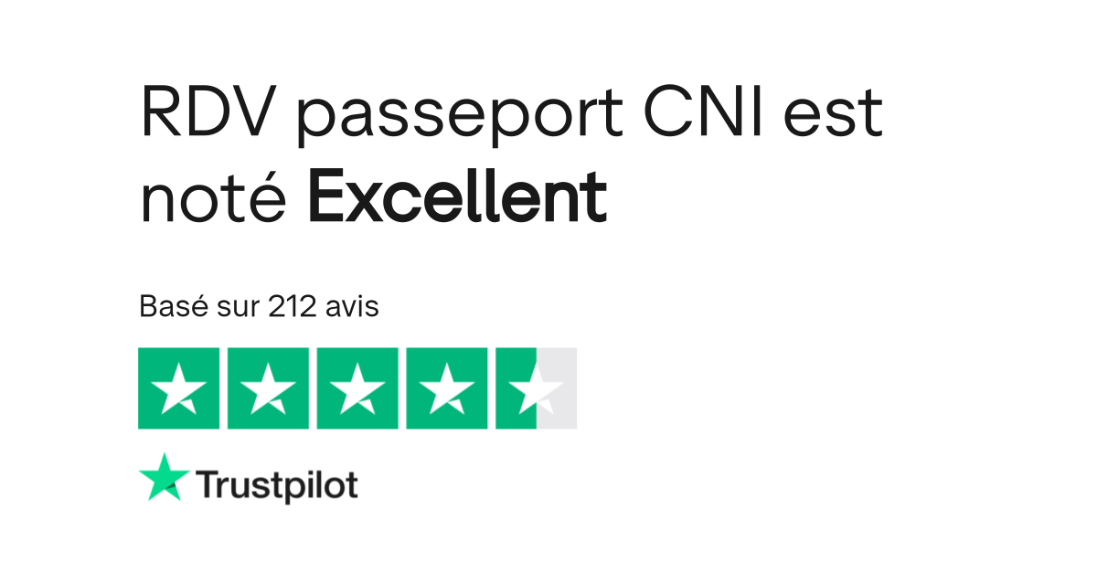 Avis de RDV passeport CNI Lisez les avis marchands de rdvpasseport