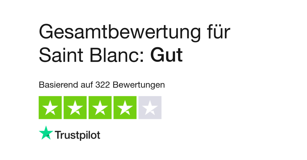 Bewertungen zu Saint Blanc Lesen Sie Kundenbewertungen zu