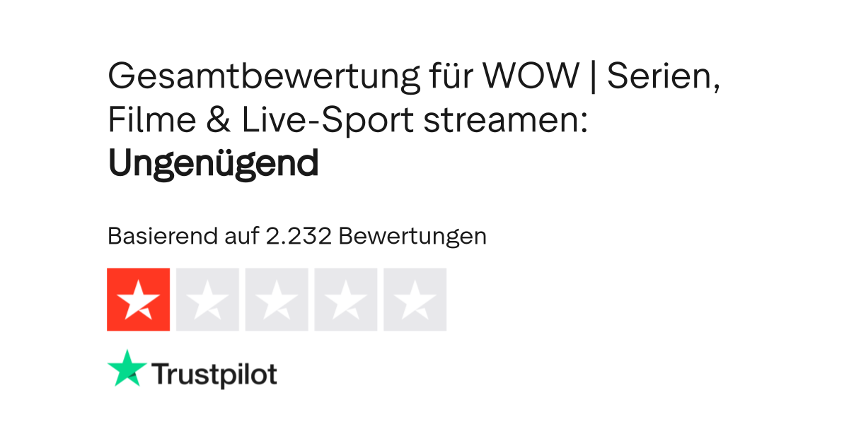 Bewertungen zu WOW | Serien, Filme & Live-Sport streamen | Lesen Sie ...
